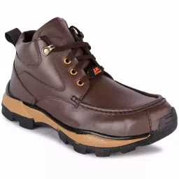 JK Steel Steel Toe Safety Shoes High Ankle Rubber Sole Brown Size UK 8, JKPSF142BRN8-picture-45