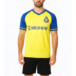 dostitch Men Cristiano Ronaldo Colourblocked V-Neck Dri-FIT T-shirt-picture-20