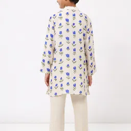 SPUNKIES Boys Floral Printed Kurta with Pyjama image 5