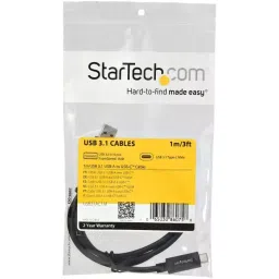 StarTech.com Male USB A to Male USB C Cable 10 Gbps USB 3.1 1m, USB31AC1M image 3