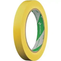 NICHIBAN Temporary Tape Yellow 15 mm x 50 m for fixing Purpose, 2072-15x50 (Pack of 10 Roll) image 4