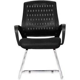 SAHANI Medium Back Office Visitor Ergonomic Chair Fabric Arm Rest Black, SSF-10-image-91