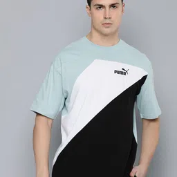 Puma Pure Cotton Relaxed Fit POWER Colorblock Outdoor T-shirt-picture-23