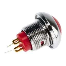RS PRO Miniature Push Button Switch SPST Momentary 13.6 mm Solder Lug Red, 8919842 image 4
