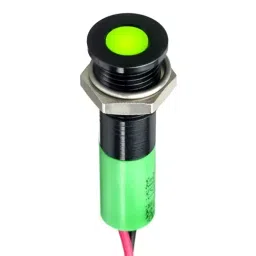 RS PRO Green Panel Mount Indicator 12V DC, Mounting Hole Size 8 mm, Termination Type Lead Wires, IP Rating IP67, Model No 2494308-picture-48