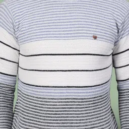 GRACIT Men Striped Woollen Pullover image 5