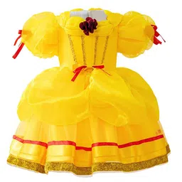 StyleCast x Revolte kids girls Puff Sleeve Applique Balloon Dress-picture-1
