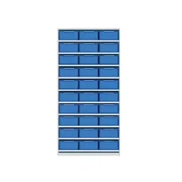 Universal UMASU30 White & Blue 11 Shelves 30 Bins Storage Rack image 3