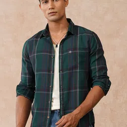WROGN Comfort Slim Fit Checked Casual Shirt-picture-37