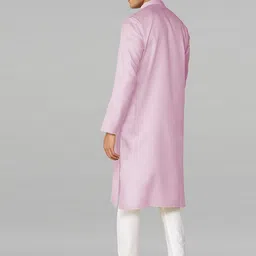 HERE&NOW Men Regular Pure Cotton Kurta with Trousers image 5