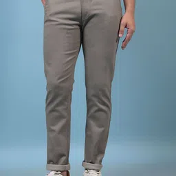 Crimsoune Club Men Printed Slim Fit Chinos Trousers-picture-25