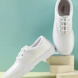 LIBERTY Laced Up Solid School Shoes -White-picture-16
