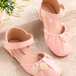 Cute Walk by Babyhug Ballerinas with Velcro Closure & Floral Applique - Pink-picture-22