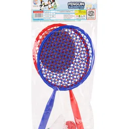 Ratnas Unicorn Badminton Set With Ball & Shuttlecock - Blue & Red image 2