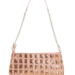 Boho girl Shimmer Siren Clutch - 1 Unit - Rose Gold Vegan Leather image 2