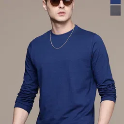 Moda Rapido Men Pack Of 2 Solid Round Neck Regular Fit Cotton T-shirts-picture-27