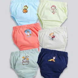 MooNKids Kids Pack Of 6 Printed Pure Cotton Basic Bloomers R1-MK_Bloomer_6-image-17