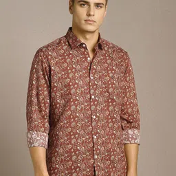 Louis Philippe Sport Slim Fit Floral Printed Cotton Shirt-picture-25