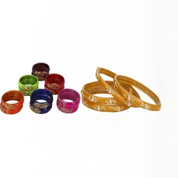 SOMIL Set Of 16 Stone-Studded Bangles-picture-31
