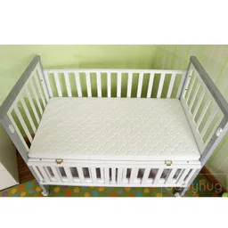 Babyhug Chester 3 in 1 Rocking Cot Cum Junior Bed With Mattress - White image 4