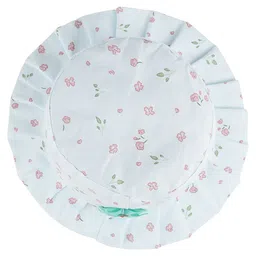 PASSION PETALS Cotton Floral Designed & Bow Applique Detailed Summer Cap - Green - Diameter - 11 cm image 5