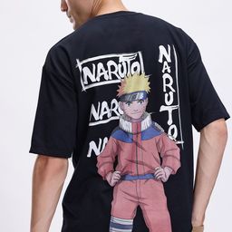 Kook N Keech Naruto Printed Drop-Shoulder Sleeves Oversized T-shirt-picture-2