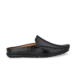 Guava Men Black Textured Loafers image 3