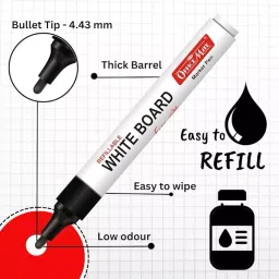 Soni Office Mate Magnetic Holder With Duster & 2 Markers Refillable Black and Blue Magnetic Grip for Fridges & Metal Surface image 5