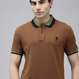 U.S. Polo Assn. Pure Cotton Slim Fit Polo Collar T-shirt-picture-13