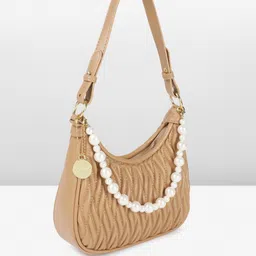 DressBerry Structured Quilted Hobo Bag image 4