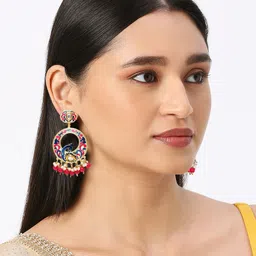 OOMPH Peacock Shaped Chandbalis Earrings image 2