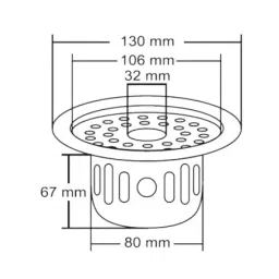 Nirali Bella 5inch Satin Stainless Steel Floor Drain image 2