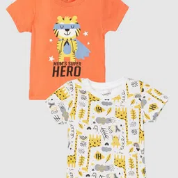 Juniors by Lifestyle Boys Pack of 2 Printed T-shirts-picture-48