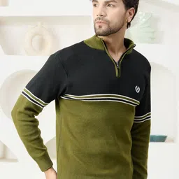 Kveto style redefined Men Colourblocked Sweater Vest image 2