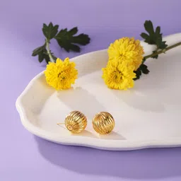 corsica DressBerry Gold-Plated Spherical Studs image 1