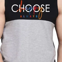 SLOWLORIS Pack Of 2 Bio-Wash Combed Cotton Gym Vests VSL26 CMB(CHS BLACKGREY)(NVR ORANGE) image 4