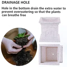 Kuber Industries White 4 Pieces Hanging Alstroemeria Aloe Vera Artificial Flower With Pot image 5