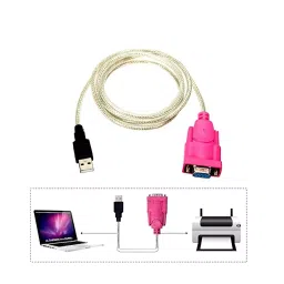 Mak World 9-Pin USB 2.0 to Serial RS-232 Female DB-9 Cable Converter Adaptor Pink image 4