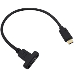 Mak World USB 3.1 Type-C Male to Female Extension Cable for Data & Sync Black, 30 cm-picture-15