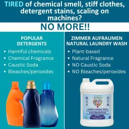 Zimmer Aufraumen Plant Based Laundry Liquid Detergent pH Balanced with Fabric Conditioner and Fragrance - 5 Ltr image 5