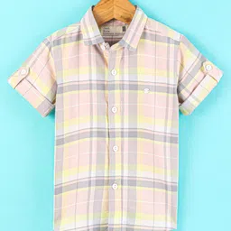 Jash Kids Half Sleeves Shirt Striped - Pink-image-22
