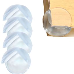 Bembika Round Shaped Baby Safety Corner Protector Pack of 4 - White-picture-49