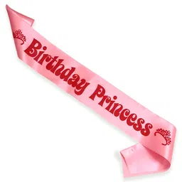 Wobbox  Birthday Princess Sash Birthday Decoration(Pink)-image-66