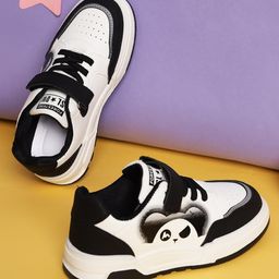 TRUFFLE COLLECTION Panda Designed Colour Blocked Sneakers - Black & White-picture-14