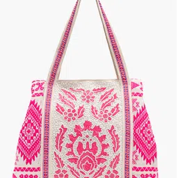 Boho girl Bohemian Embellished Pink Tote Bag - 1 Unit-picture-13