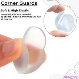 Bembika Round Shaped Baby Safety Corner Protector Pack of 4 - White image 2