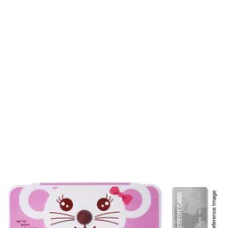 fab n funky Double Layer Pencil Box With Mouse Face - Pink image 3