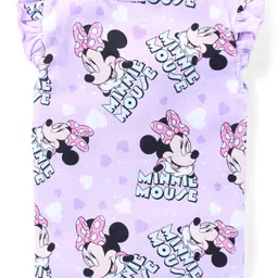 Babyhug Disney Interlock Knit Frill Sleeves Front Open Jhablas with Polka Dots &  Minnie Mouse Print Pack of 3 - Pink Yellow & Purple image 5