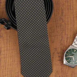 Alvaro Castagnino Men Woven Design Skinny Tie-picture-37