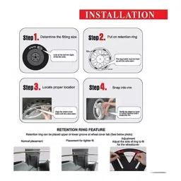 Auto Pearl BoBK10 R16 Press Type Wheel Hubcap with Retention Ring 16 inch for Mahindra XUV300 W8 AMT Optional Diesel (Pack of 4 Pcs) image 4